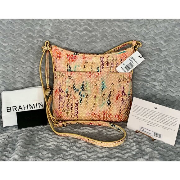 Brahmin Jody Multi Junie Snake Embossed Leather Crossbody H78183000050 NWT - Picture 13 of 16